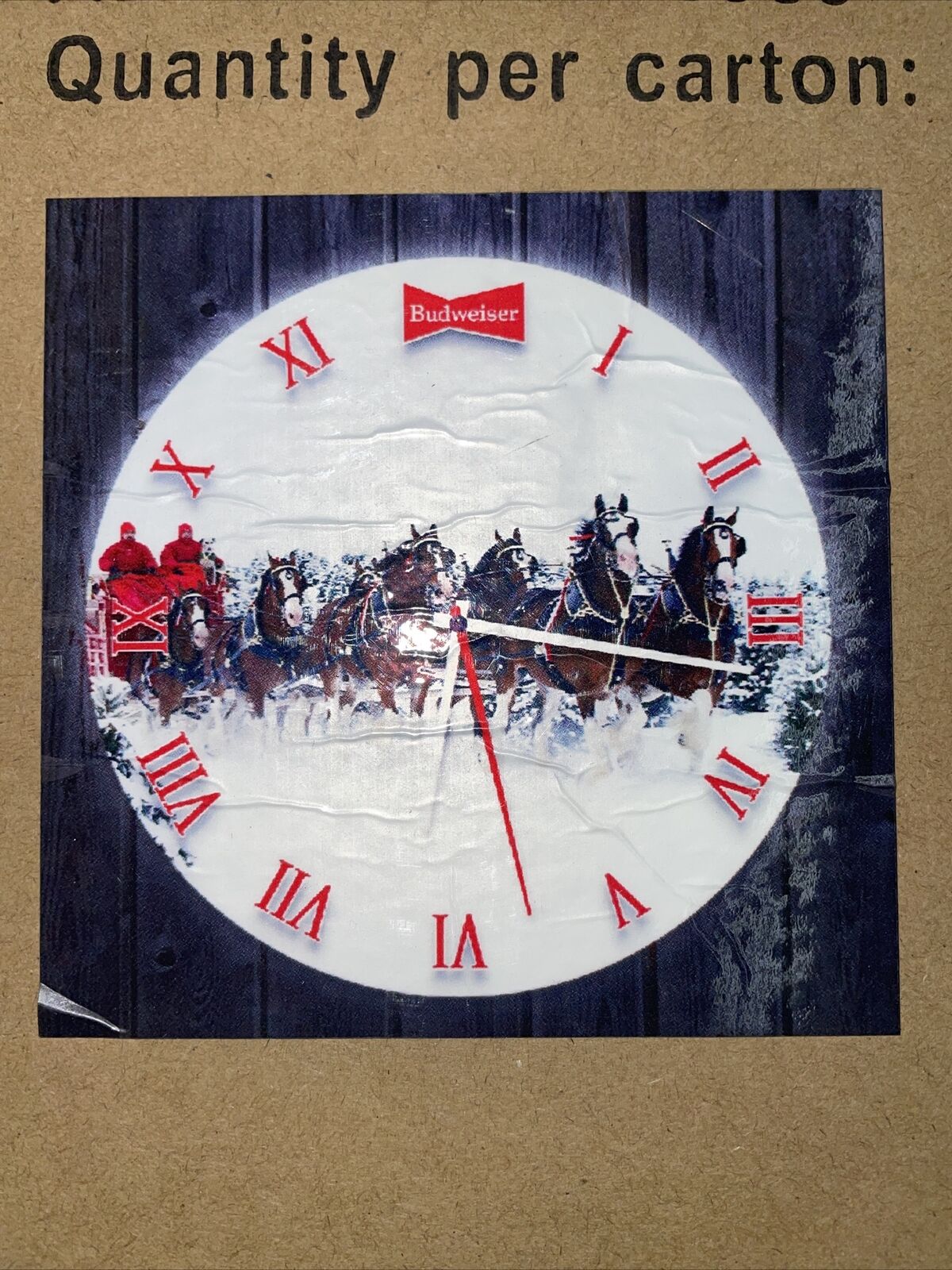 ANHEUSER BUSCH BUDWEISER Horse  CLOCK Back BAR BEER SIGN Rare New