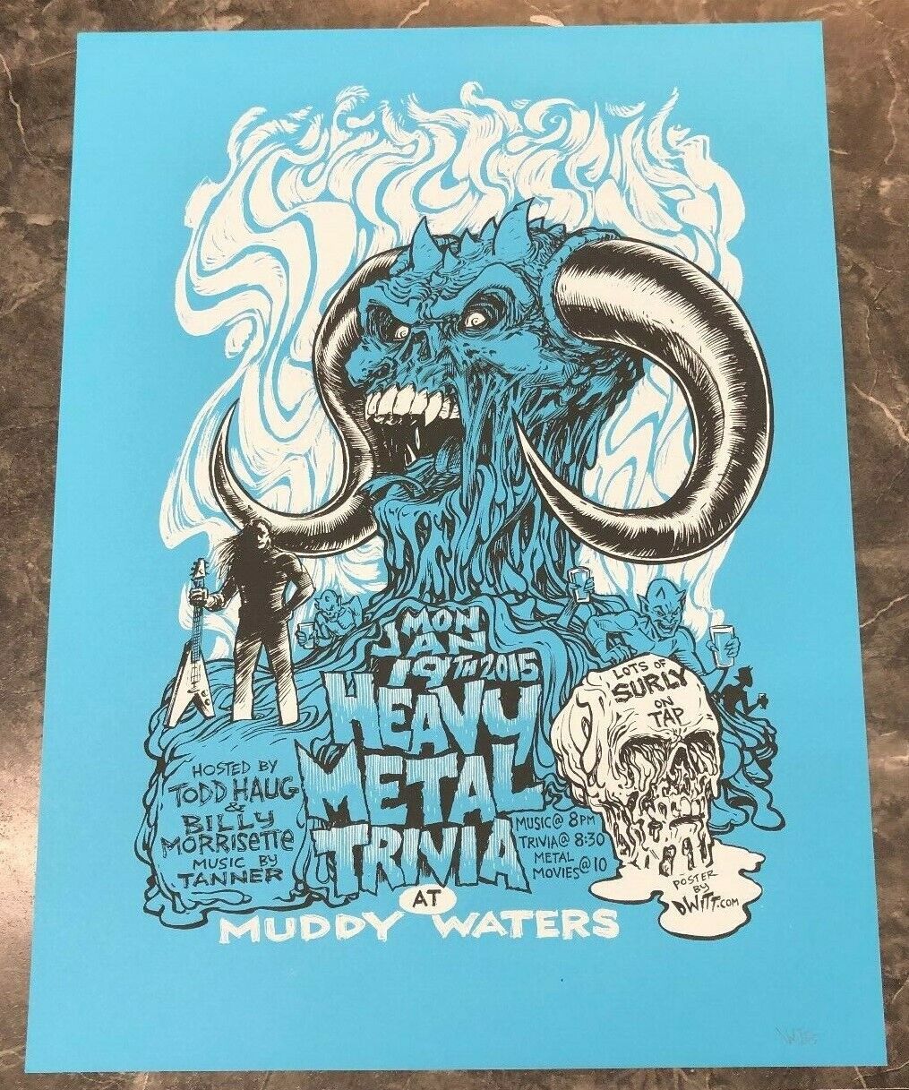 Dwitt - 2015 - Heavy Metal Trivia Blue Demon Skull @ Muddy Waters January 19th