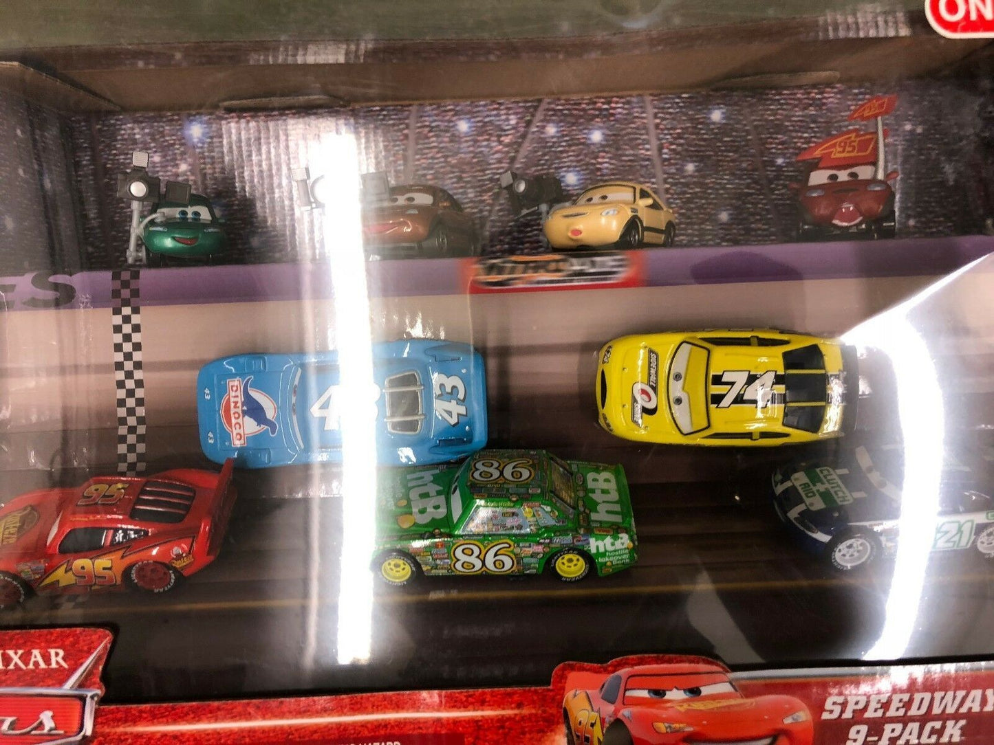 DISNEY PIXAR CARS TARGET EXCLUSIVE SPEEDWAY 9-PACK (Mattel, 2010) 1:55 