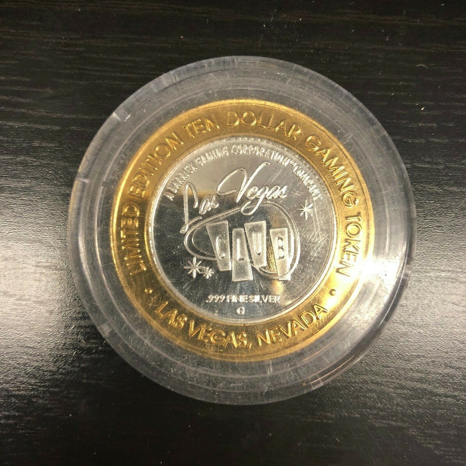 $10 .999 PURE SILVER CASINO STRIKE - LAS VEGAS CLUB 1996-1998 