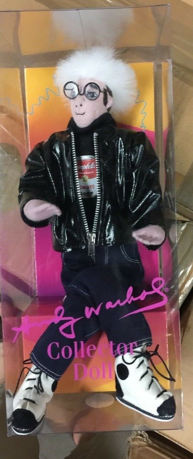 2000 OFFICIAL ANDY WARHOL COLLECTOR DOLL PLUSH CAMPBELL SOUP BASQUIAT NIB