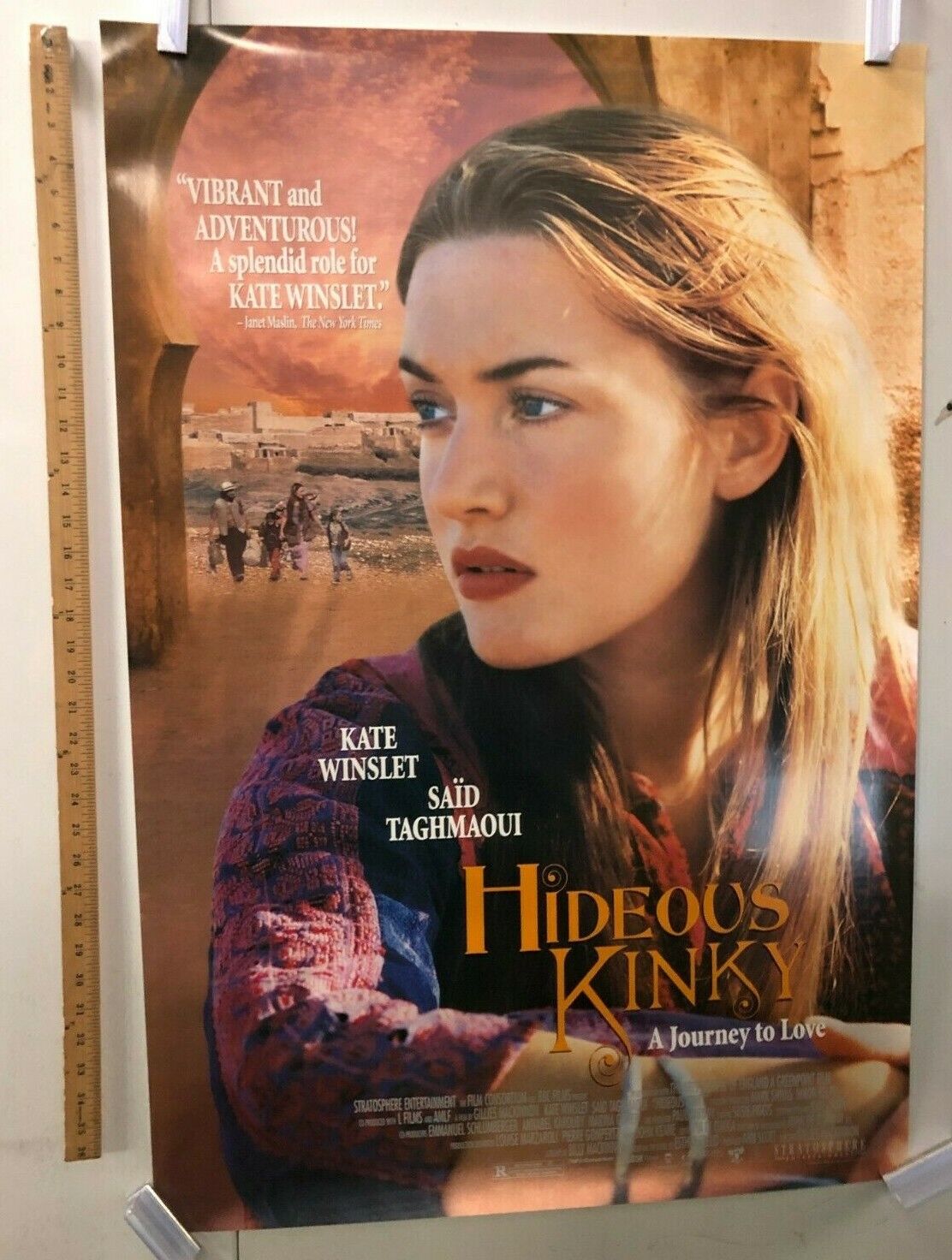 "Hideous Kinky" Original Movie Theater Promo Poster Kate Winslet Journey To Love