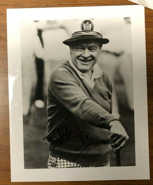 Autographed Photo Of Bob Hope 8x10 Classic Comedians Vaudeville Hollywood