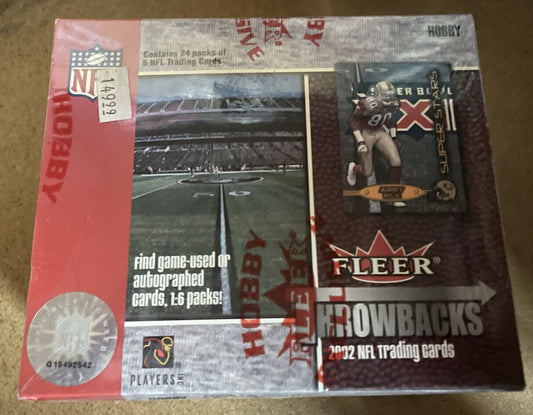 2002 Fleer Throwbacks Football Sealed Hobby Box RARE VINTAGE David Carr peppers