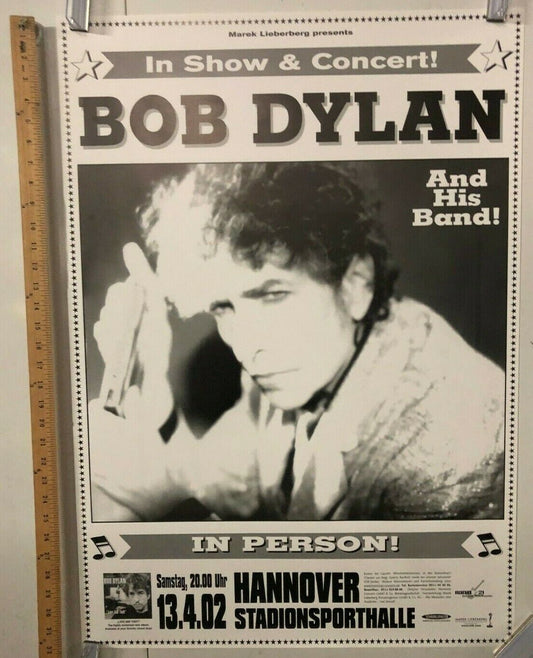 Bob Dylan And His Band In Person 2002 Poster In Hannover @ Stadionsporthalle