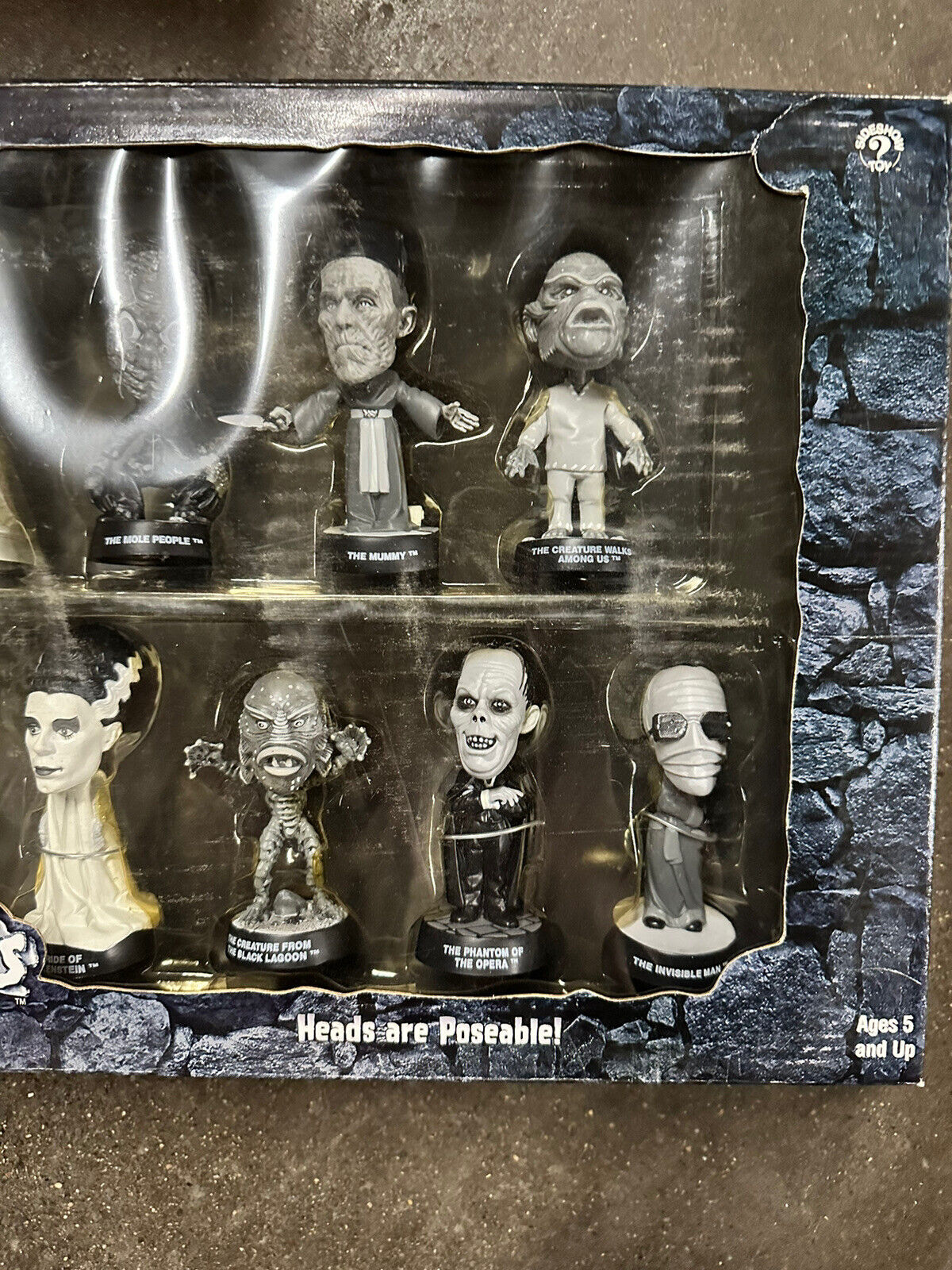 15 Sideshow Collectibles Universal Monsters Little Big Heads Silver Screen Set