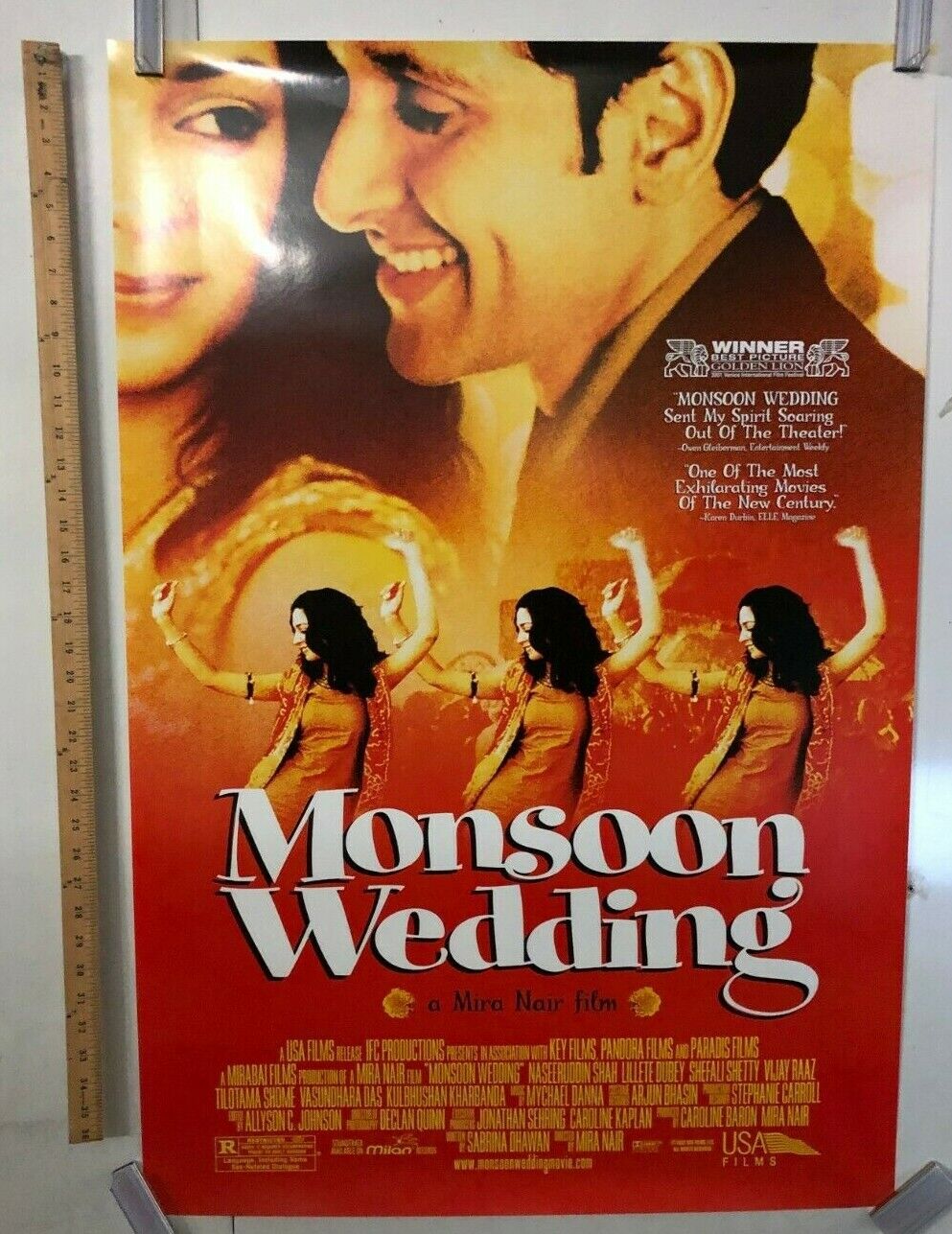 "Monsoon Wedding" Original Movie Theater Promo Poster Mira Nair Indian Culture