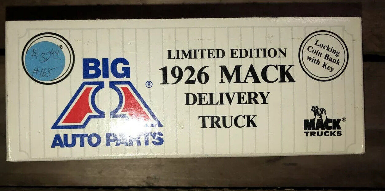 Ertl Collectible Ltd Edition 1926 Big A Auto Parts Mack Delivery Truck Bank NIB