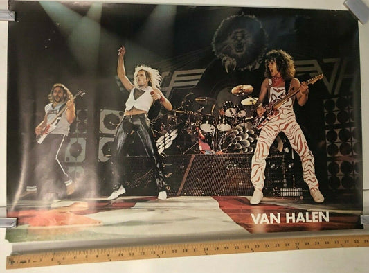 Vintage Van Halen Poster Live On Stage Legends Of Rock And Roll Lee Roth Eddie