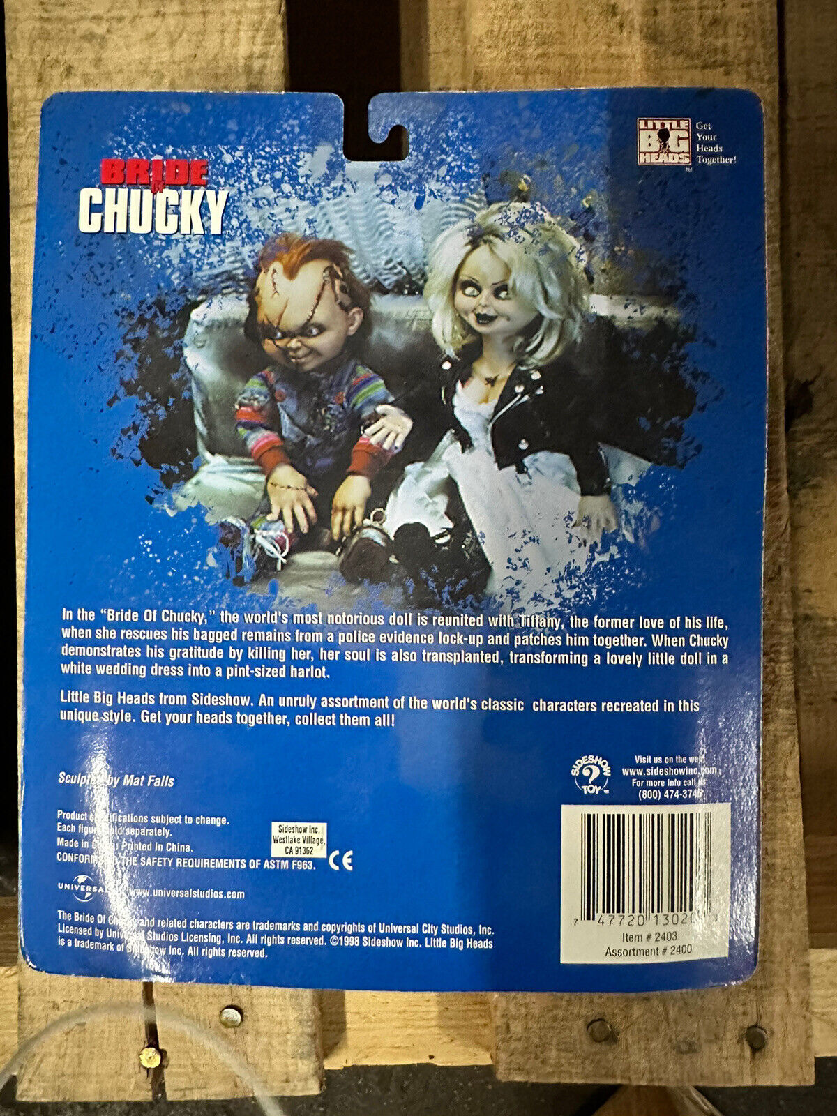 Bride Of Chucky Movie Chucky Little Big Heads Figures Sideshow Toys CASE FRESH