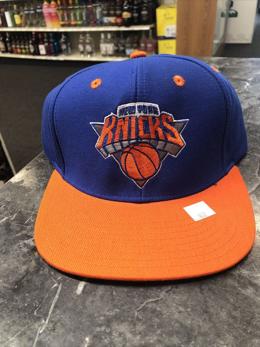 VintageNew York Knicks blue and orange snapback Adidas NBA basketball