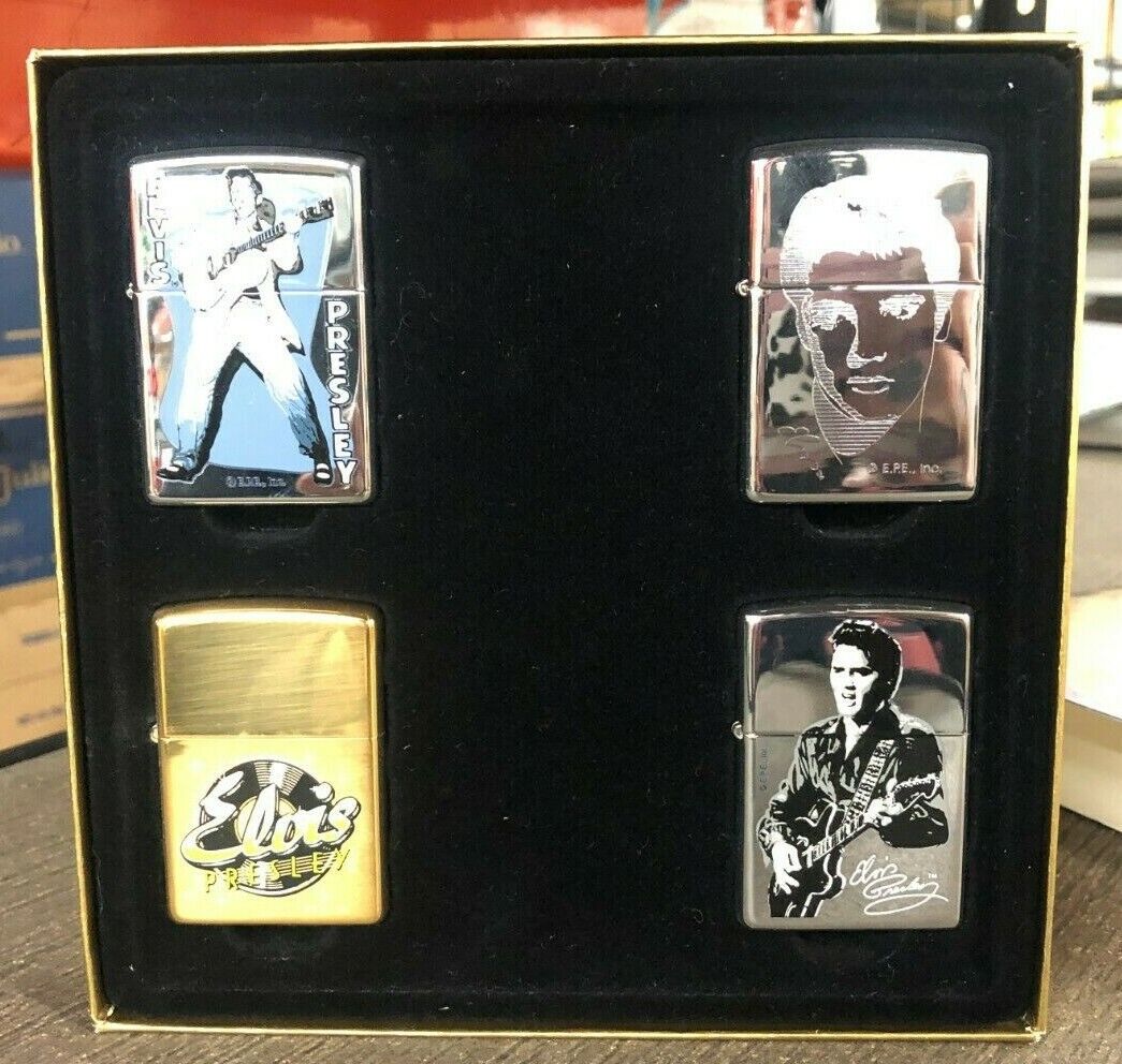 ZIPPO The Elvis Collection... A Tribute To Elvis 2000 4 Lighters Included King