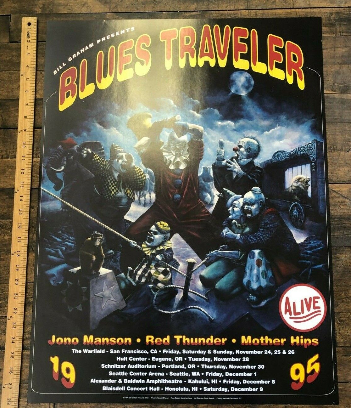 Bill Graham - 1995 - Blues Traveler W/ Jono Manson. Red Thunder & Mother Hips 