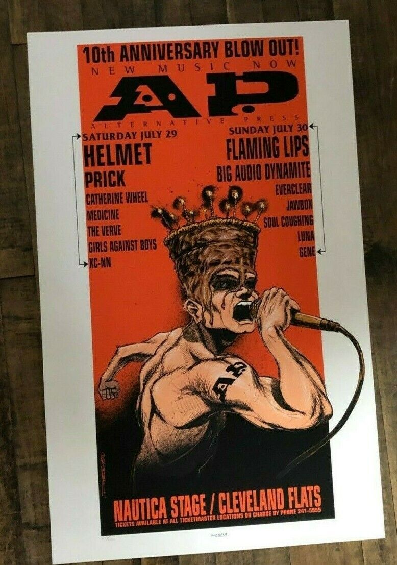 Derek Hess - 1995 - AP 10th Anniversary Concert Poster