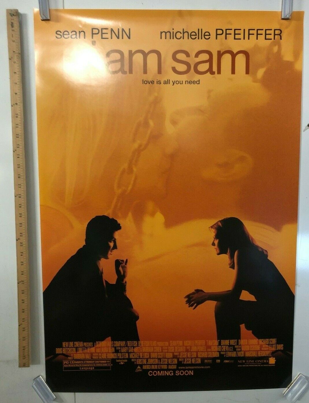 "I Am Sam" Original Movie Theater Promo Poster Sean Penn 2001 Classic Film