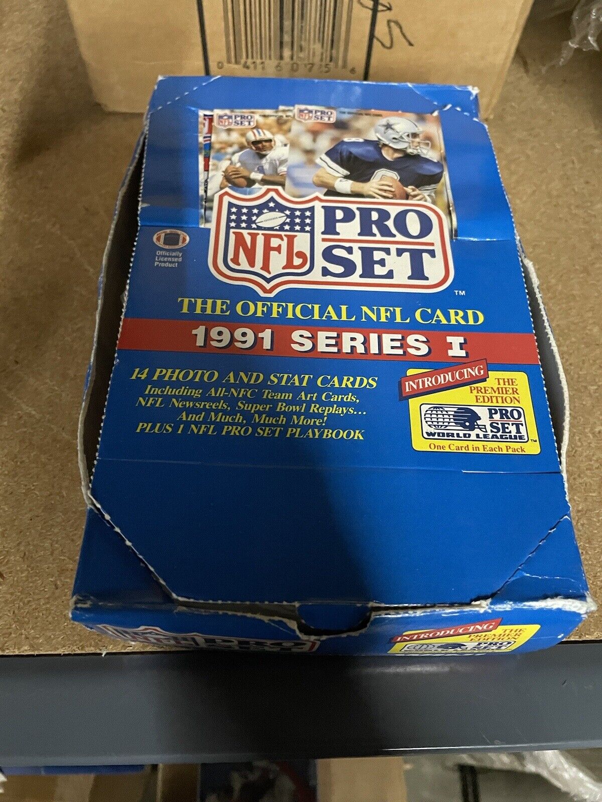 1991 PRO SET NFL FOOTBALL SERIES 1 SEALED WAX PACK RARE World League CArd per