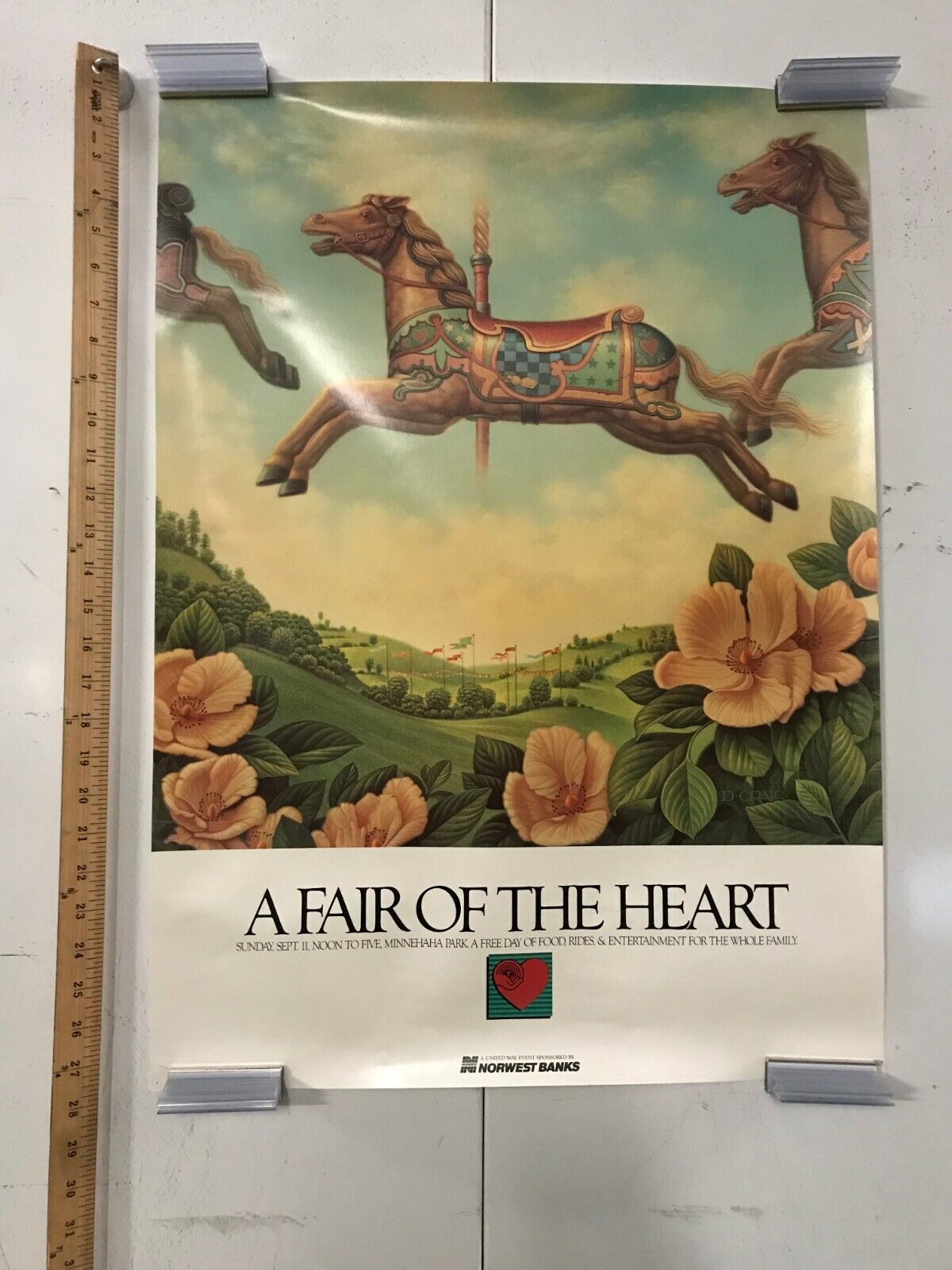 A Fair of the Heart Vintage Poster 20x28 Minnesota Summer Time Memorabilia NOS