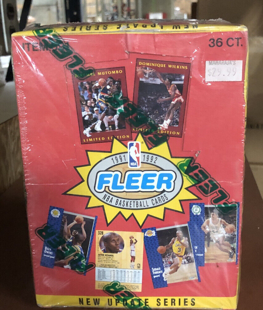 1991/92 Fleer Series 2 Basketball Wax Box RARE ALLSTARS VINTAGE SLAM DUNK CARDS 