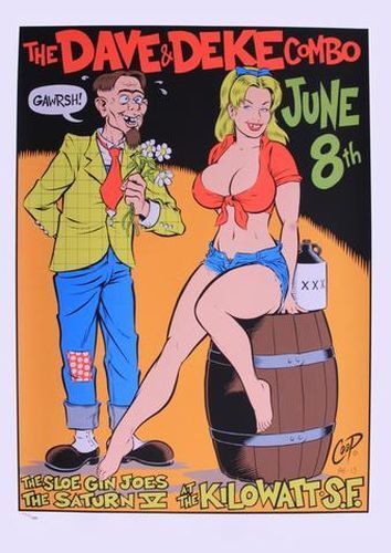 Coop - 1996 - The Dave & Deke Combo Concert Poster Kilowatt- San Francisco, CA