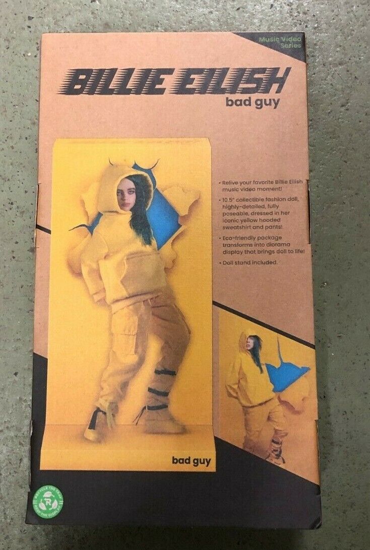 Billie Eilish "Bad Guy" 10.5" Collectible Fashion Doll NIB Music Video Series 