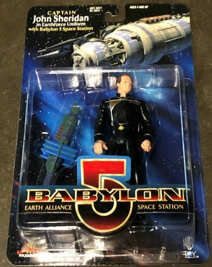 Babylon 5 John Sheridan In EarthForce Uniform With Space Station Action Figure 