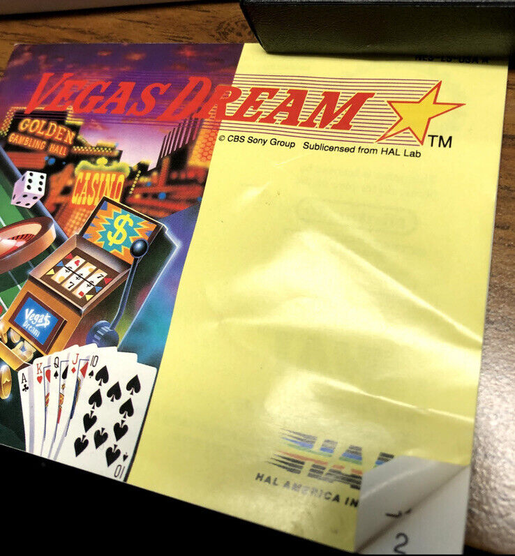 "Vegas Dream" Nintendo Entertainment System (NES) - 1989 CIB Inserts HAL