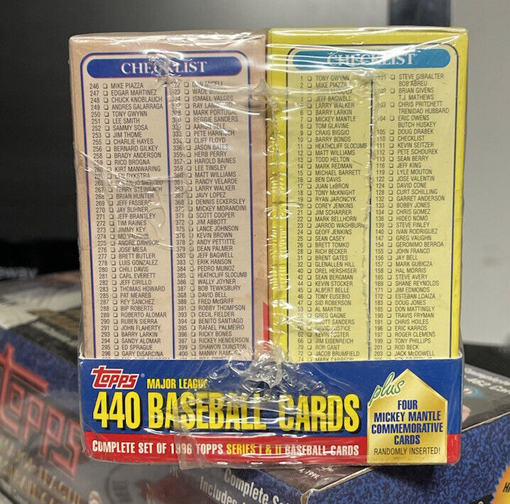 1996 - TOPPS BASEBALL FACTORY SEALED SETS SERIES 1 & 2 CEREAL BOX FACTORY SETS