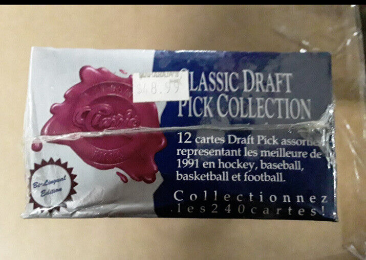 1991 Classic Draft Pick Collection Hobby Box Four Sport Autographed Cards RARE 