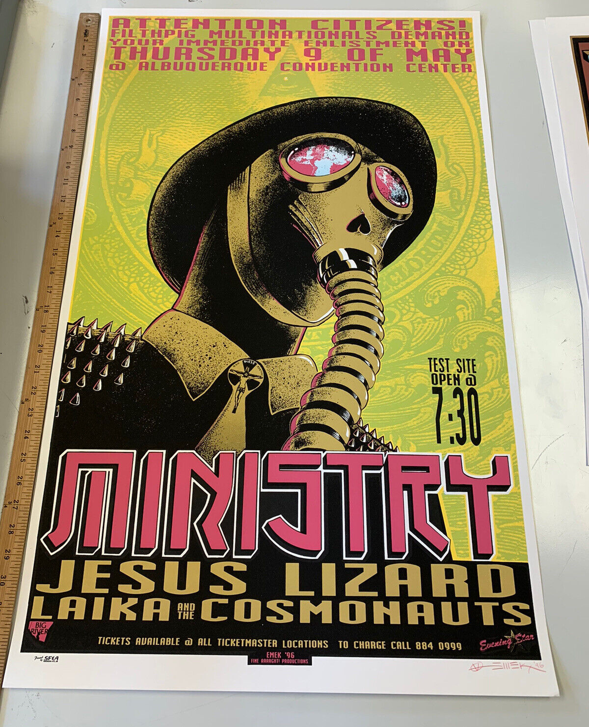 Emek - 1996 - Ministry Concert Poster Albuquerque Convention Center, NM