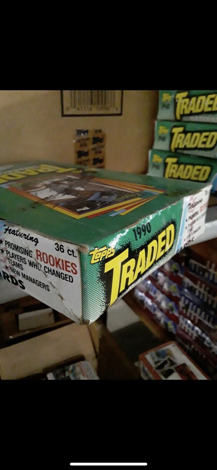 1990 TOPPS TRADED BASEBALL UNOPENED WAX BOX *36 SEALED PACKS- PROMISING ROOKIES!