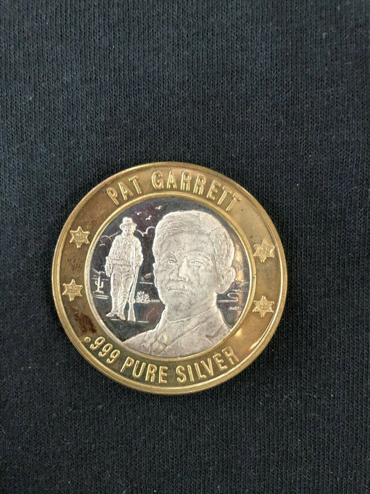 $10 .999 FINE SILVER CASINO STRIKE - PAT GARRETT LAWMEN SERIES - NEW 