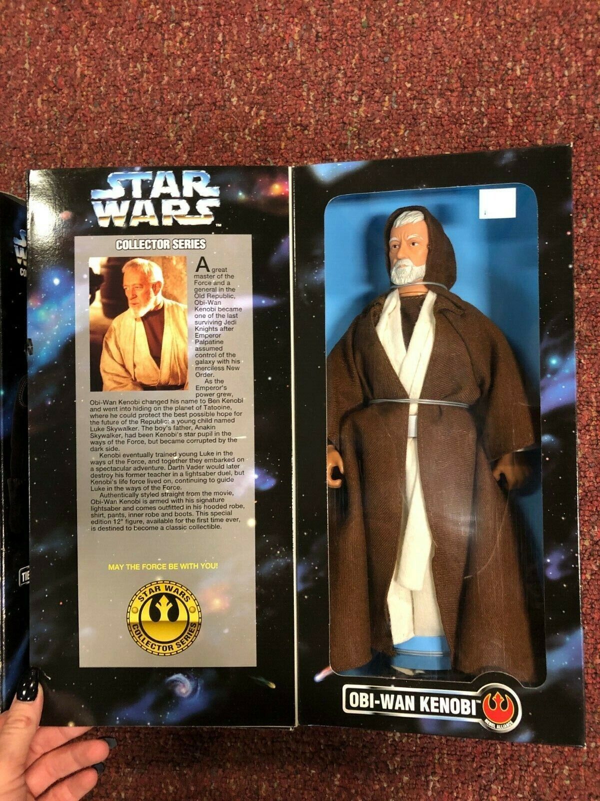 1996 STAR WARS COLLECTOR SERIES LOT OF 3 PILOT, CANTINA , OBI-WAN KENOBI NIB