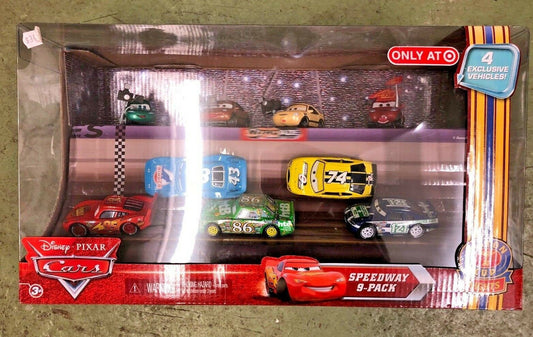 DISNEY PIXAR CARS TARGET EXCLUSIVE SPEEDWAY 9-PACK (Mattel, 2010) 1:55 