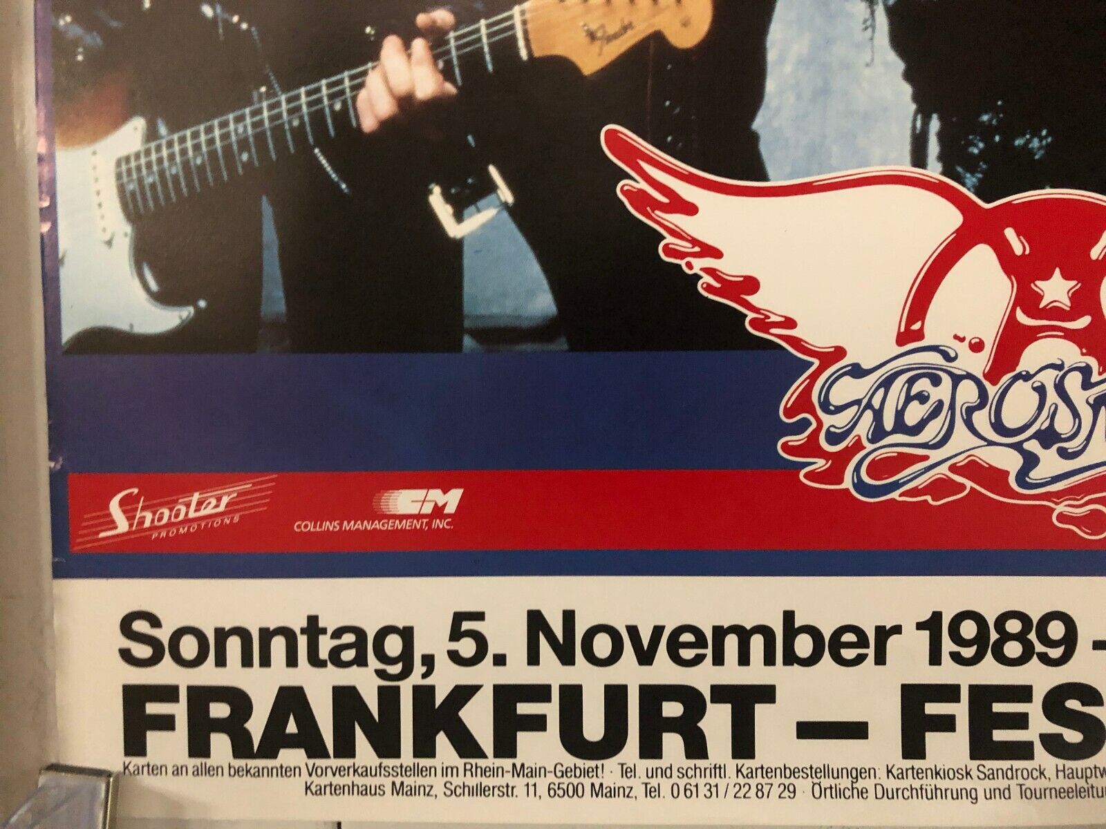 Aerosmith W/ The Cult 1989 Tour Poster In Frankfurt @ Festhalle Legends Of Rock