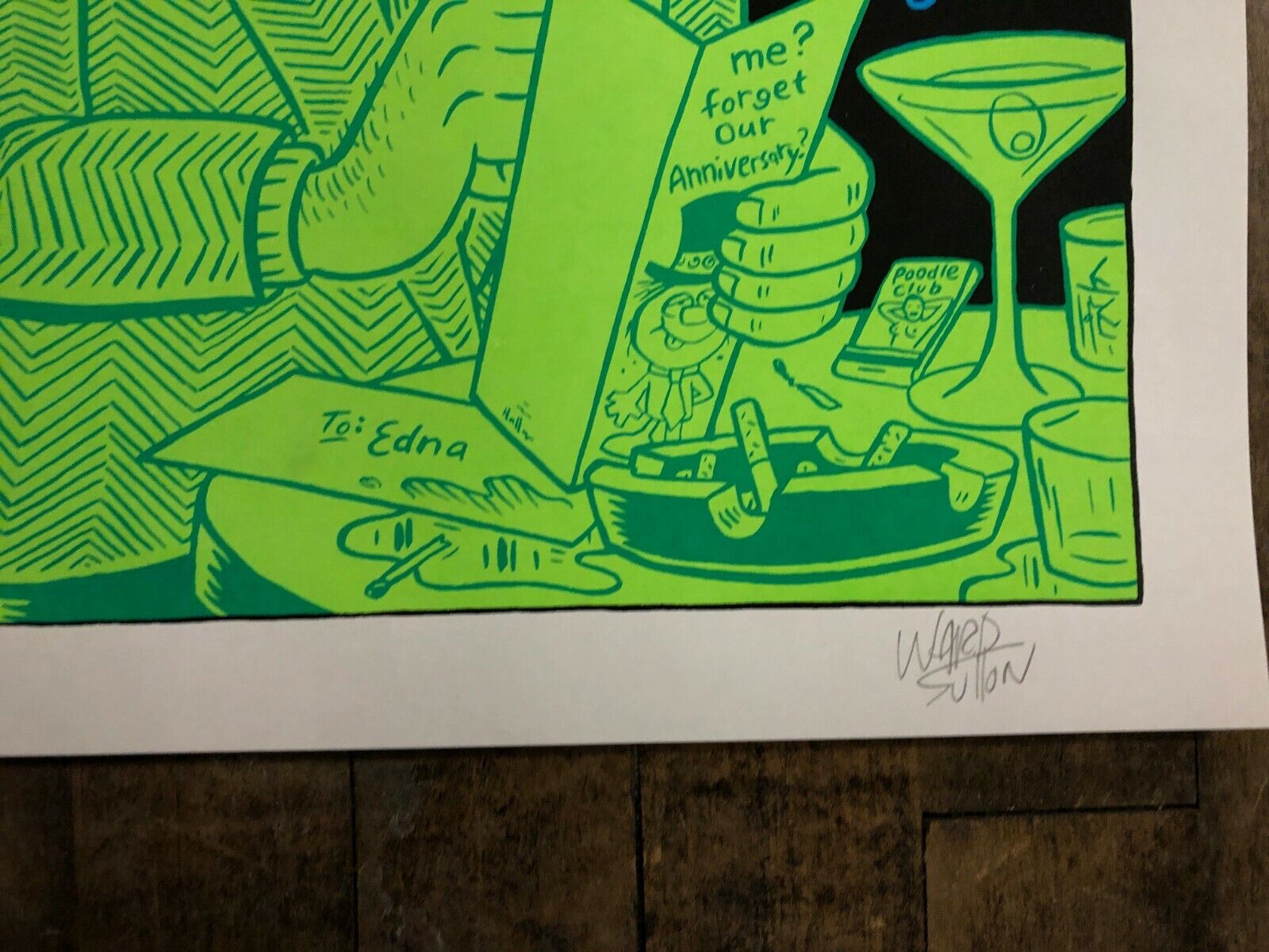 Ward Sutton - 1997 - Mudhoney Concert Poster Tenth Anniversary Show
