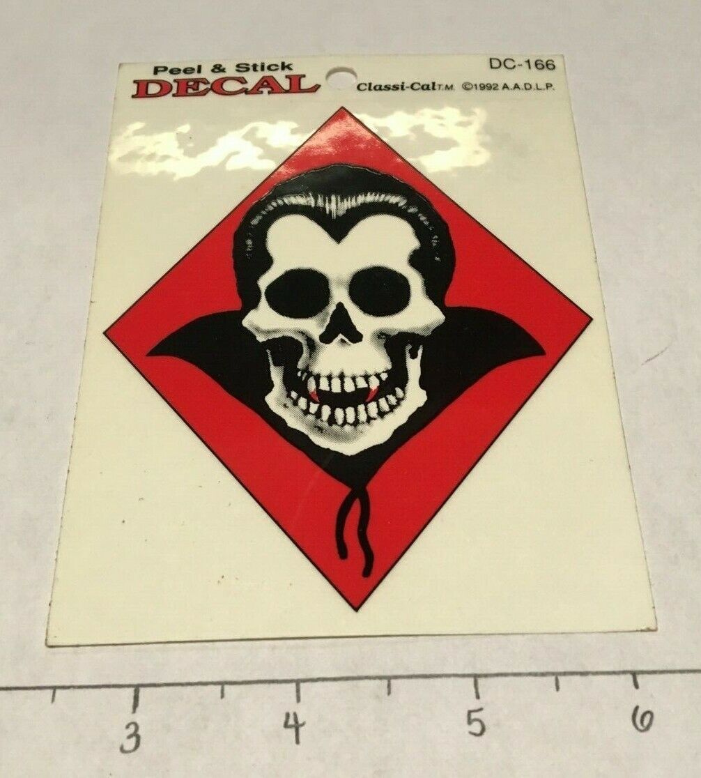 Dracula Skull Vampire Halloween Bats Vintage 1992 Multipurpose Nos 