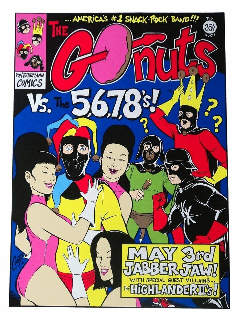 Coop - 1995 - Go-Nuts Concert Poster 8's, Go-Nuts, The Venue: Jabberjaw - LA