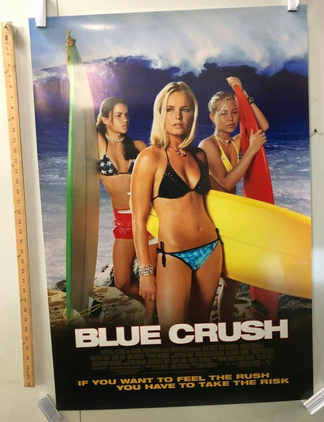 "Blue Crush" Original Movie Theater Promo Poster Surfing 2002 Universal Studios