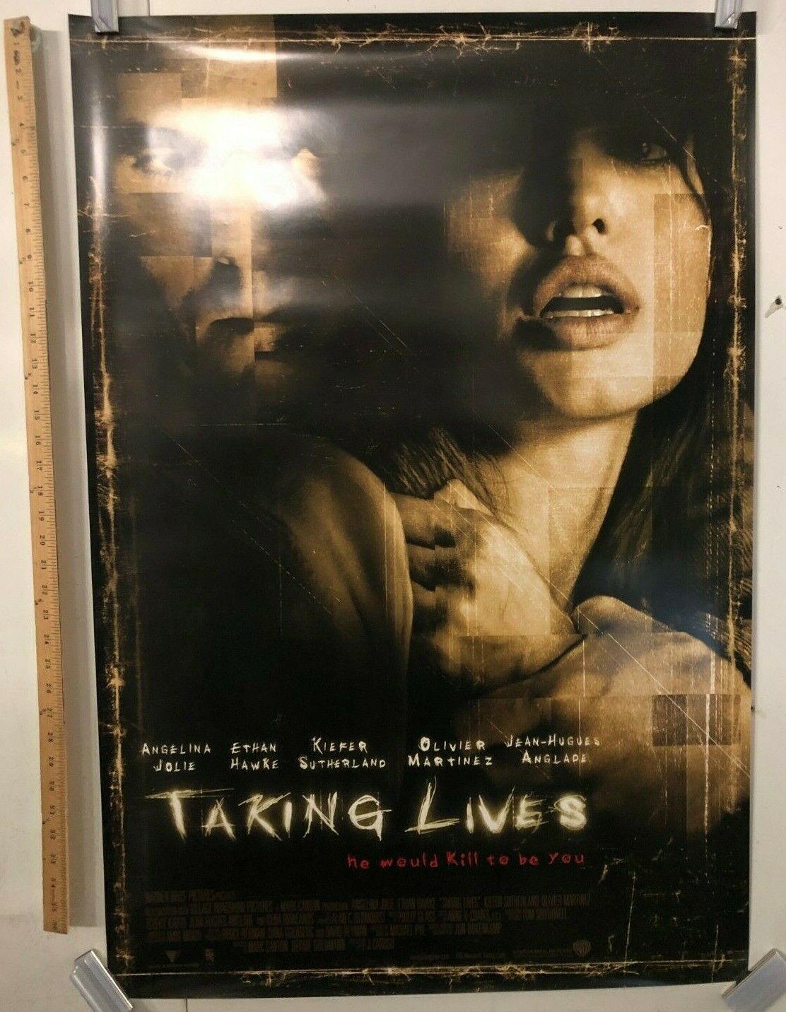 "Taking Lives" Original Movie Theater Promo Poster 2004 Angelina Jolie Thriller