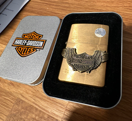 Zippo Lighter - Harley Davidson - Bar & Shield with Wings - H281 - New Unstruck