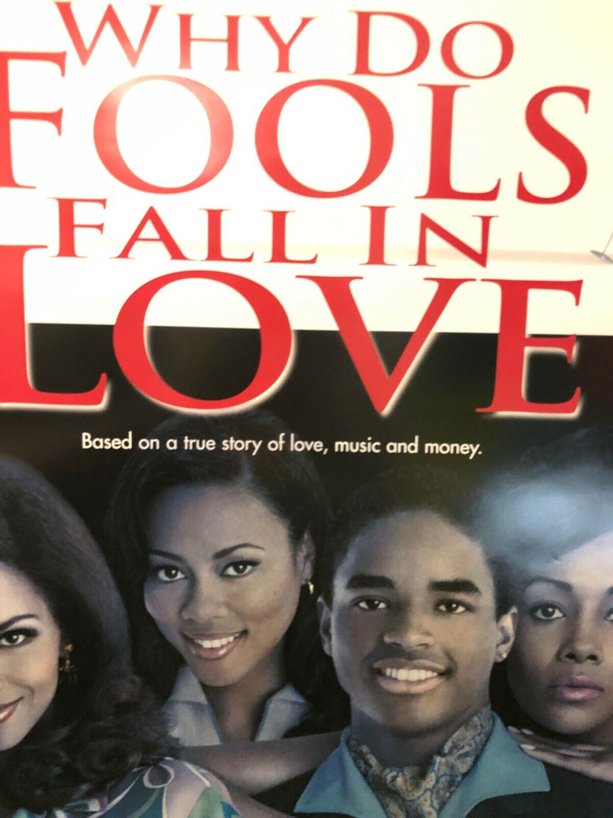 "Why Do Fools Fall In Love" Original Movie Theater Promo Poster 1998 Halle Berry