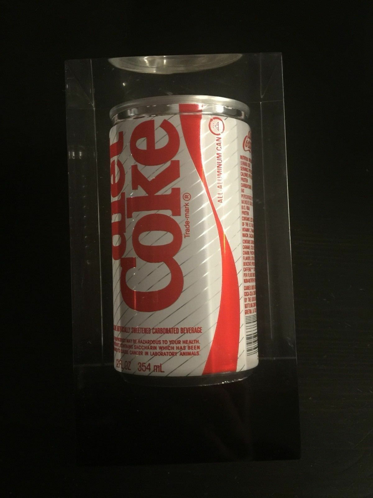 1983 INTRODUCING DIET COKE CAN DISPLAY in LUCITE MINNEAPOLIS * VHTF