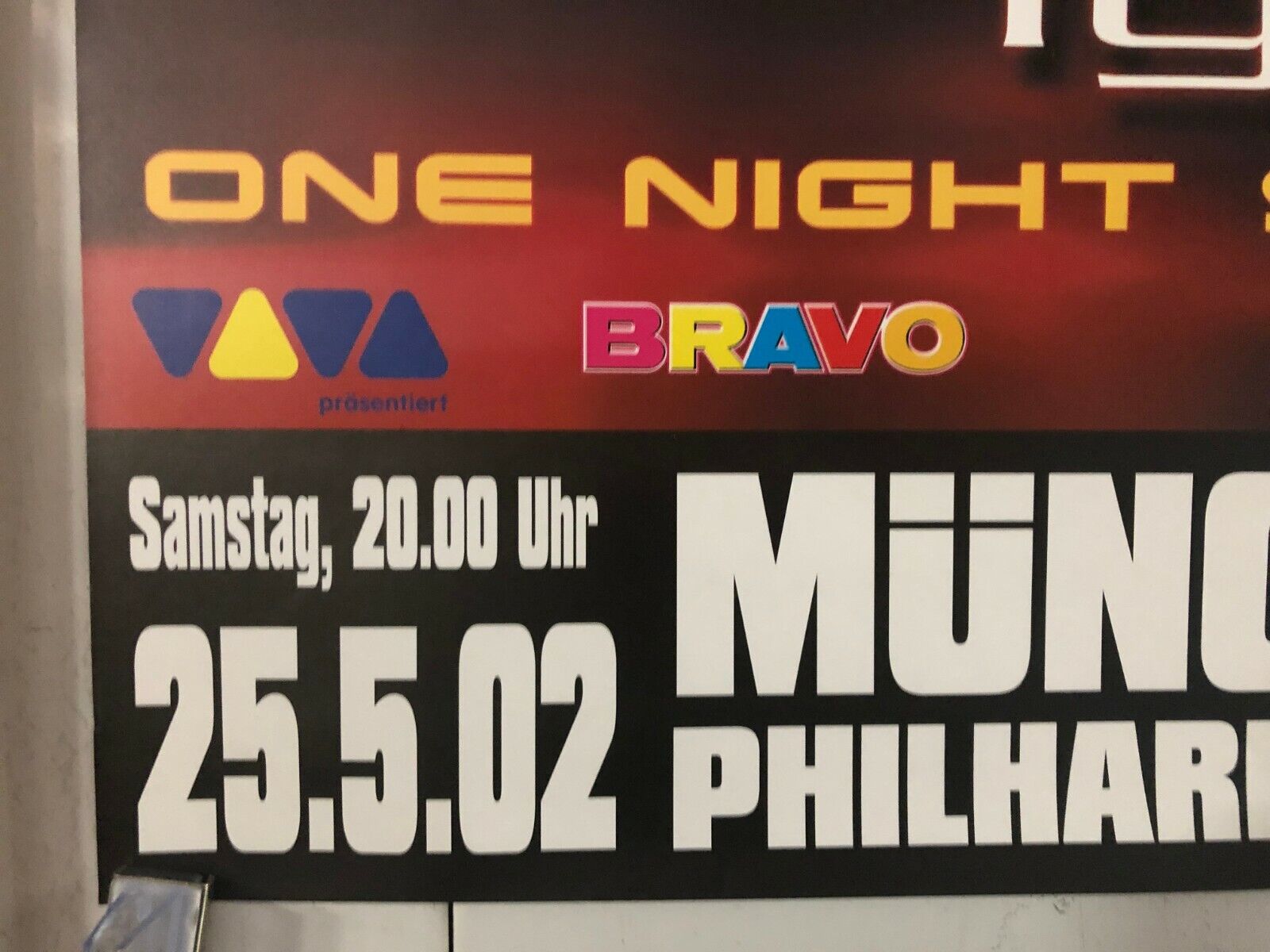 Enrique Iglesias One Night Stand Tour Poster In Munchen @ Philharmonie Germany 