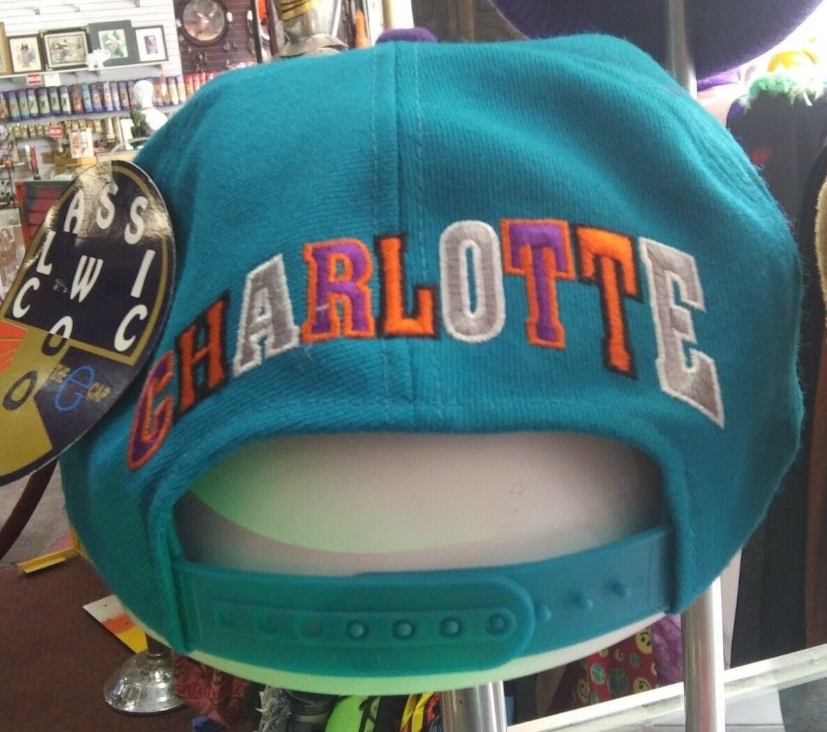 Charlotte Hornets Mascot Adjustable Snapback Hat from Classic Wool