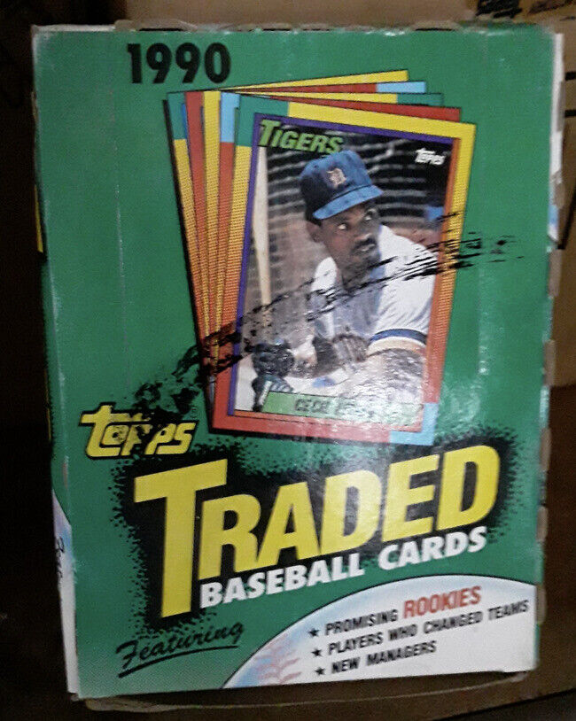 1990 TOPPS TRADED BASEBALL UNOPENED WAX BOX *36 SEALED PACKS- PROMISING ROOKIES!