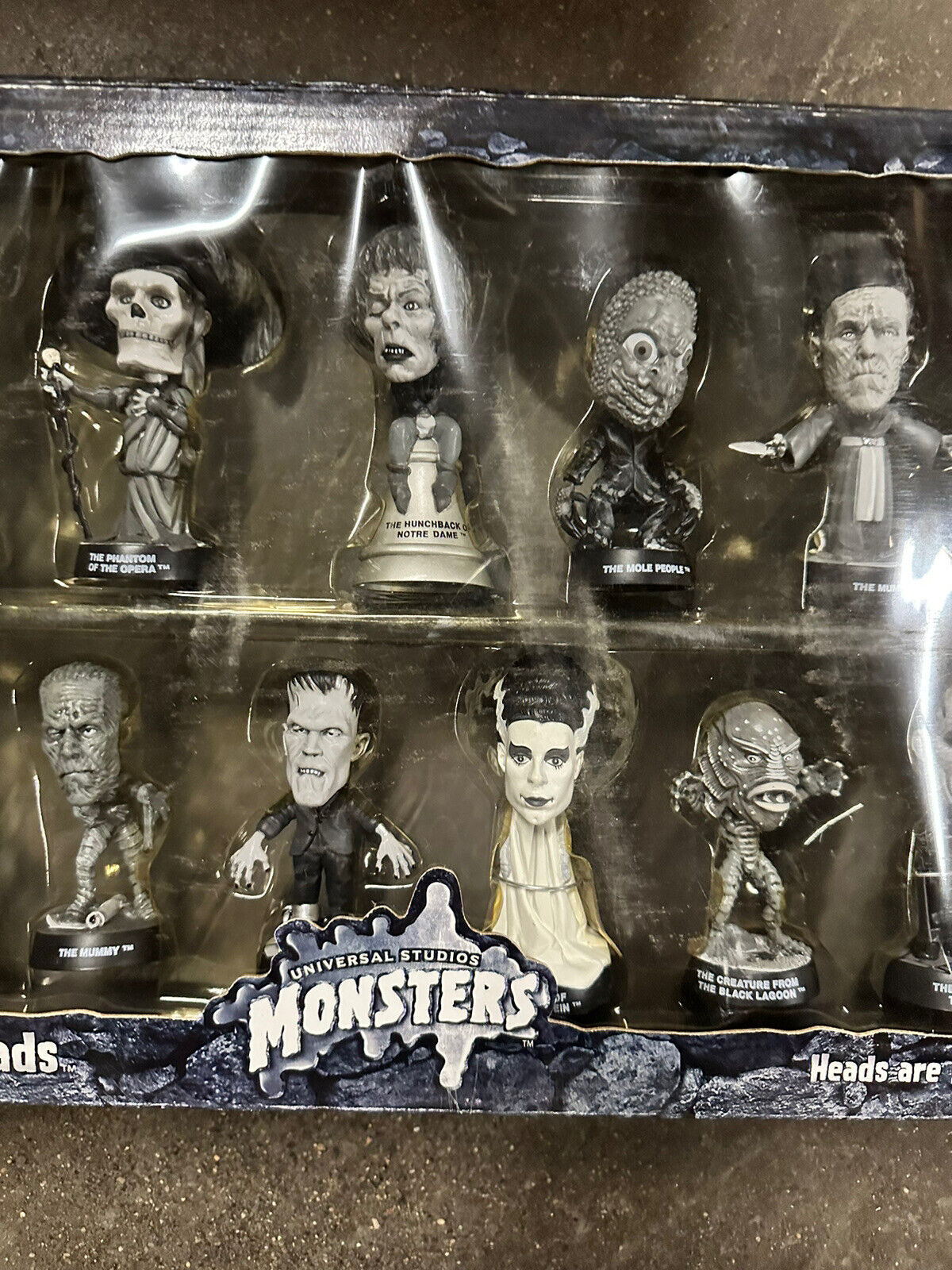 15 Sideshow Collectibles Universal Monsters Little Big Heads Silver Screen Set