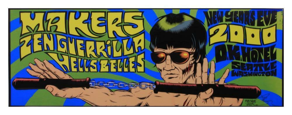 Alan Forbes - 2000 - The Makers Concert Poster W/ Hells Belles @ OK Hotel WA