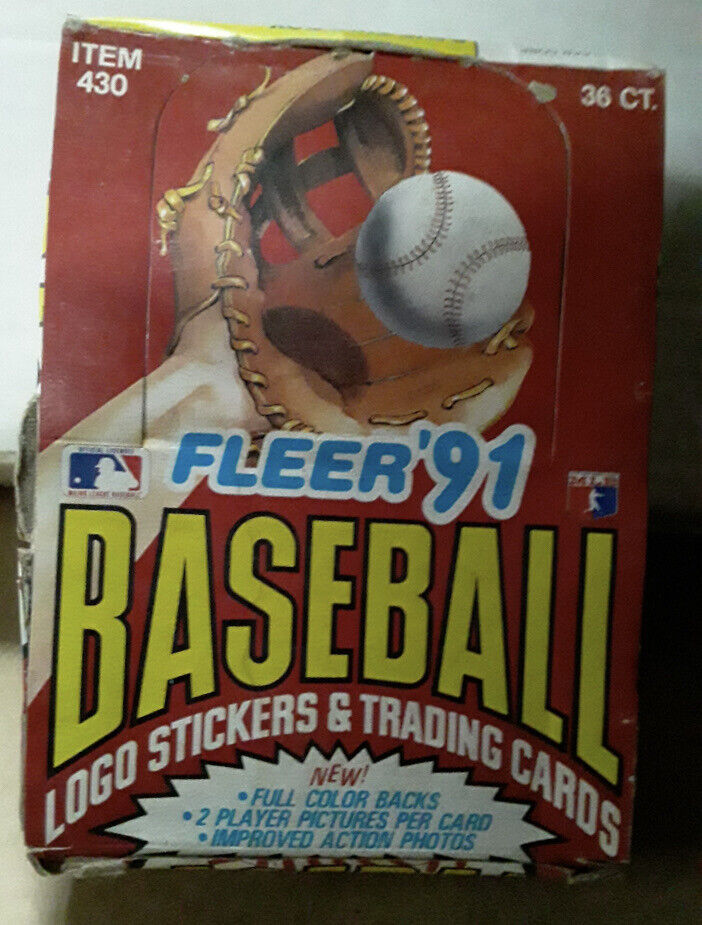 Fleer '91 MLB Baseball Logo Stickers & Trading Cards Sealed MINT Item 430 36 CT