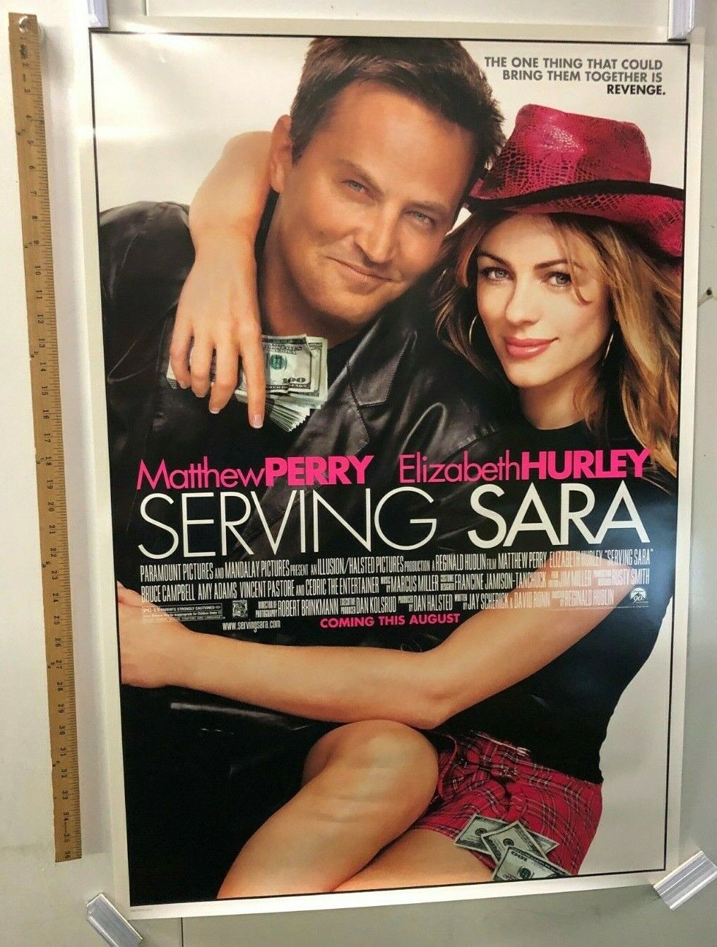 "Serving Sara" Original Movie Theater Promo Poster Matthew Perry Friends Comedy