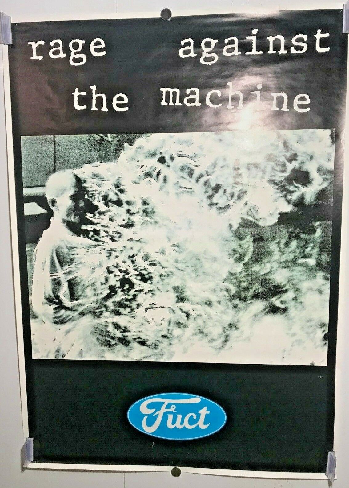 EXTRMELY RARE - RAGE AGAINST THE MACHINE fuct POSTER BUDDHIST MONK 1992 Morello 